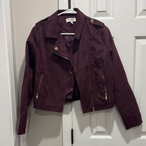 Charlotte Russe Burgundy Suede Jacket